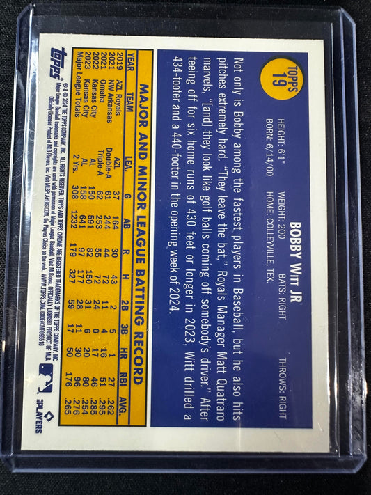#19 Bobby Witt Jr 2024 Topps Chrome Lids x Mitchell & Ness Kansas City Royals