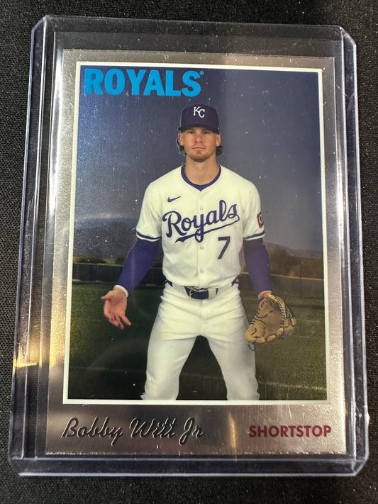 #19 Bobby Witt Jr 2024 Topps Chrome Lids x Mitchell & Ness Kansas City Royals