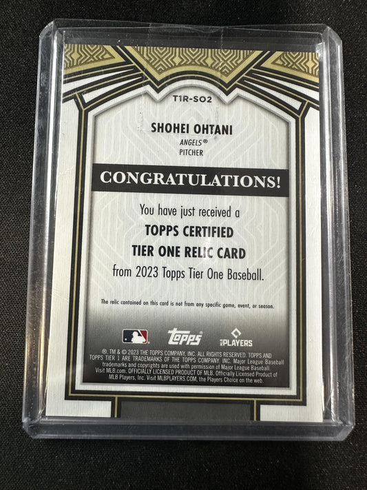 #T1R-SO2 Shohei Ohtani 2023 Topps Tier One - Tier One Relics Los Angeles Angels