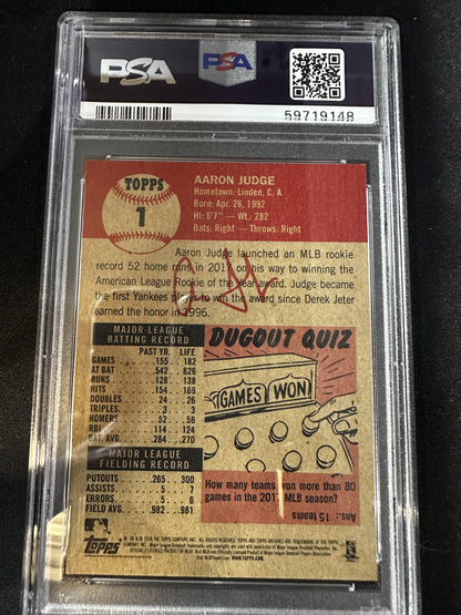 #1 Aaron Judge 2018 Topps Living New York Yankees sports