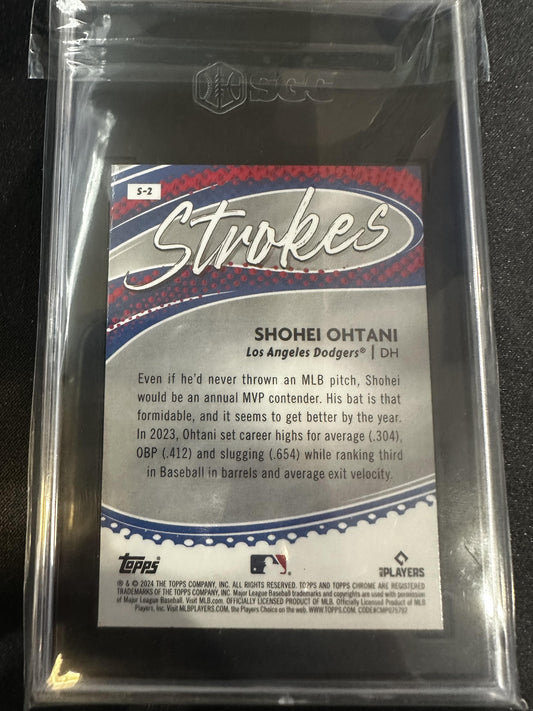 #S-2 Shohei Ohtani 2024 Topps Chrome 10 GEM-MT sports Strokes