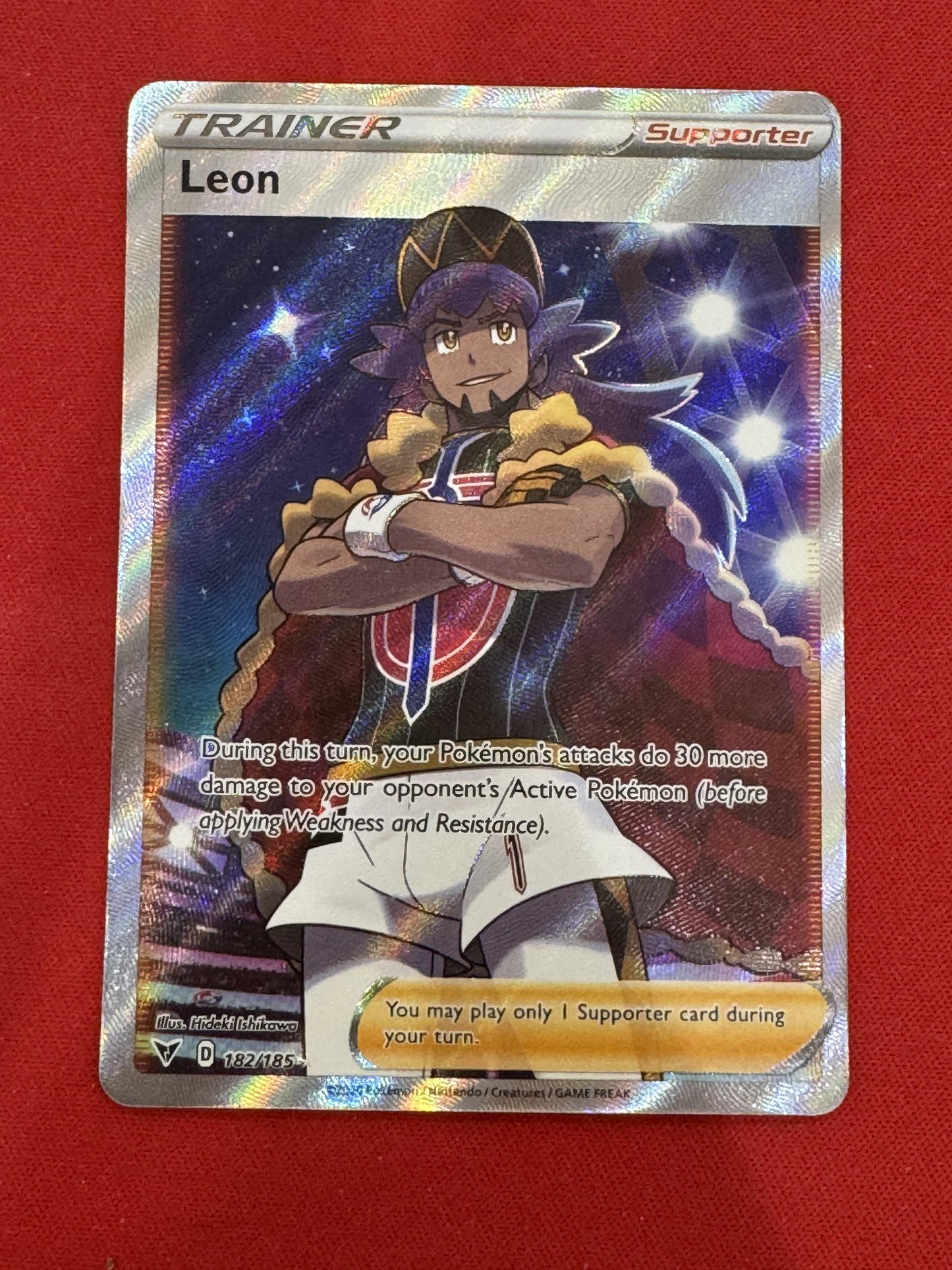 #182/185 Leon (Full Art) SWSH04: Vivid Voltage