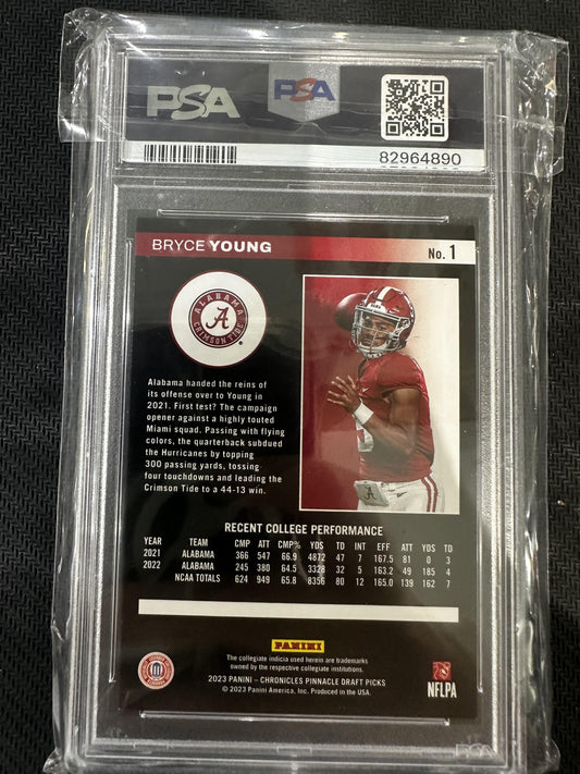 #1 Bryce Young 2023 Panini Chronicles Draft Picks SN #/149 Pinnacle Red