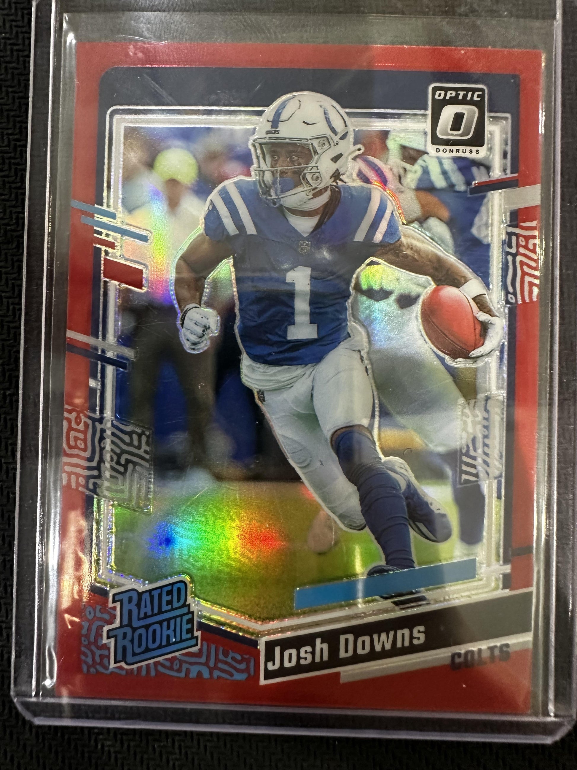 #248 Josh Downs 2023 Donruss Optic SN #/99 Indianapolis Colts sports Red