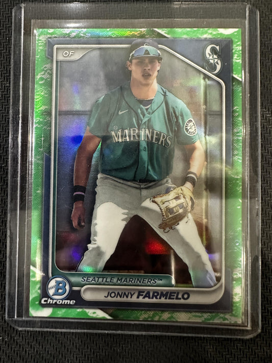 #BCP-147 Jonny Farmelo 2024 Bowman Seattle Mariners Chrome Lunar Glow Refractors