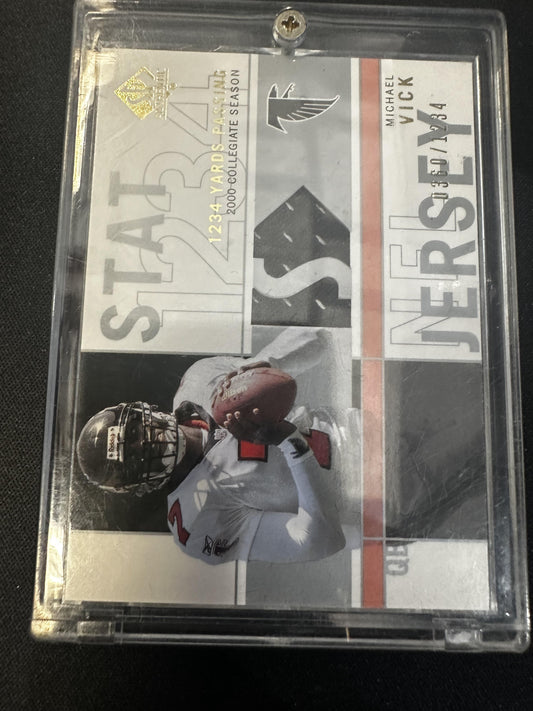 #SP-MV Michael Vick 2001 SP Authentic SN,MEM #/1234 Atlanta Falcons Jerseys