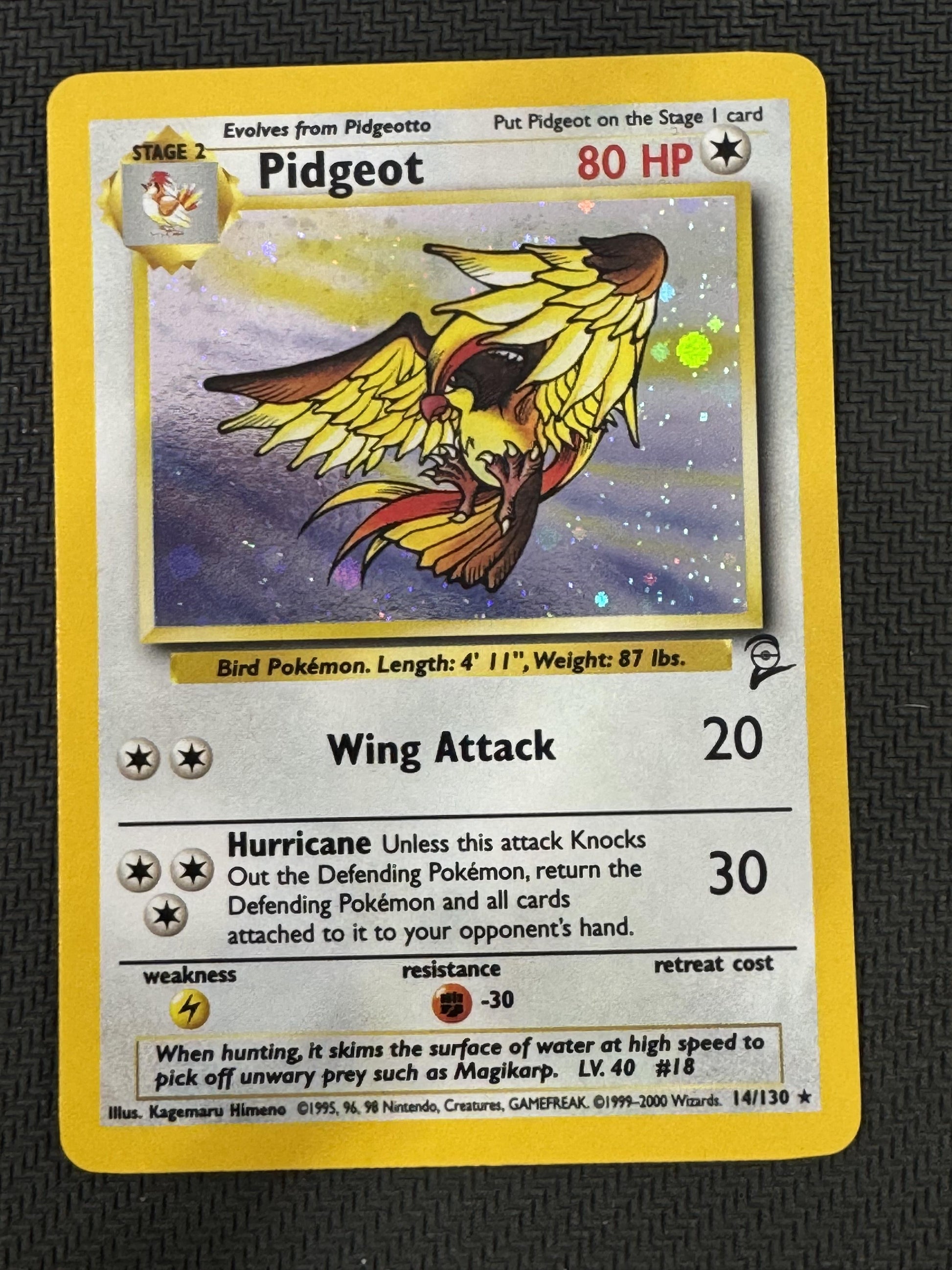 #014/130 Pidgeot Base Set 2