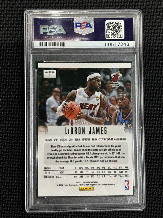 #1 Lebron James 2012 Panini Prizm 10 Winnipeg Jets GEM-MT sports