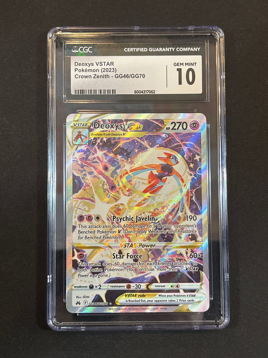 #GG46/GG70 Deoxys Vstar CGC 10 - Crown Zenith