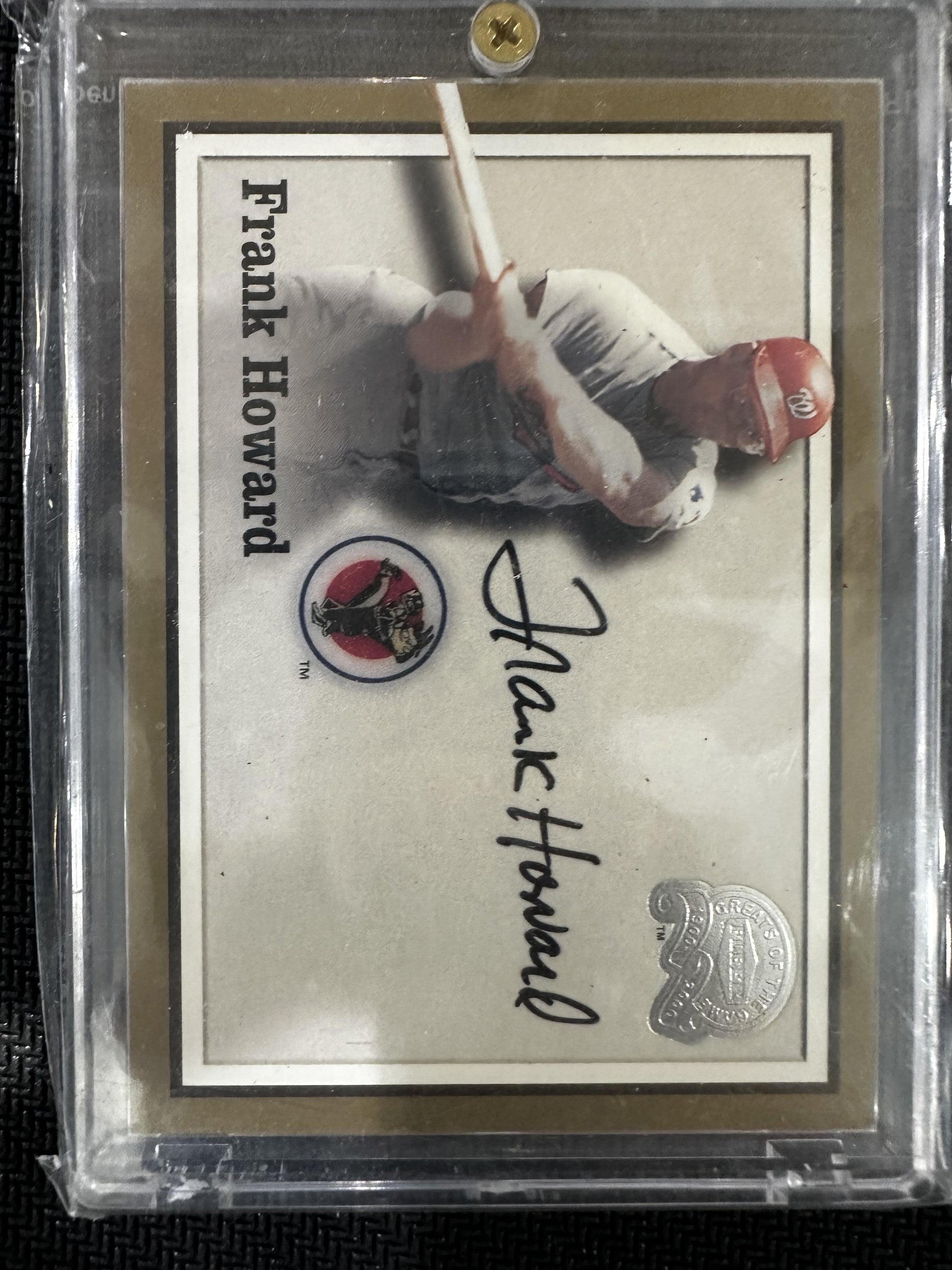 #NNO Frank Howard 2000 Fleer Greats of the Game AU Auto Washington Senators Auto