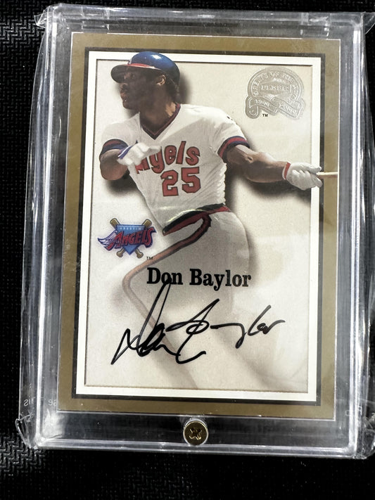 #NNO Don Baylor 2000 Fleer Greats of the Game AU Auto California Angels Auto