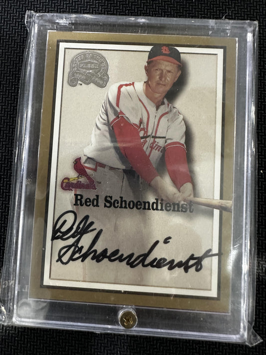 #NNO Red Schoendienst 2000 Fleer Greats of the Game Auto St. Louis Cardinals