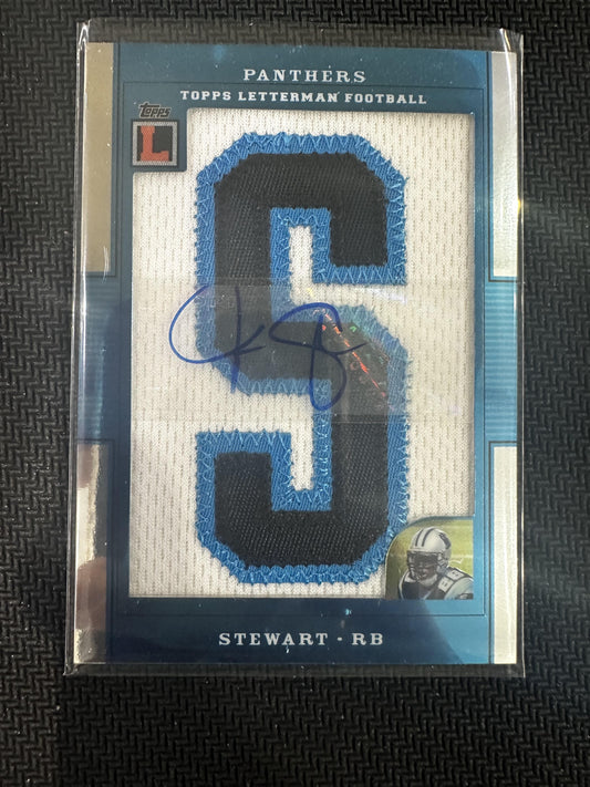 #AP-JS Jonathan Stewart 2008 Topps Letterman /5 Panthers Patches Autograph