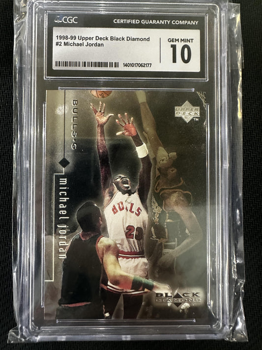 #2 Michael Jordan 1998-99 Upper Deck Black Diamond 10 Chicago Bulls