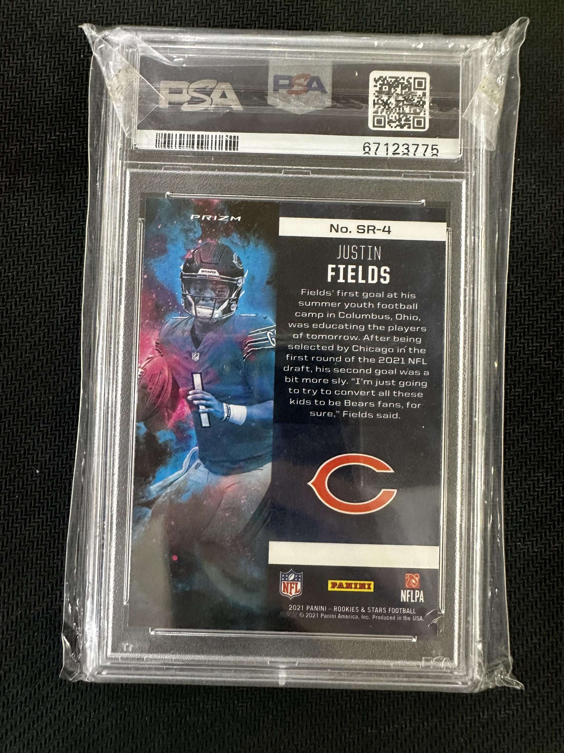 #SR-4 Justin Fields 2021 Panini Rookies & Stars Bears Stellar Rookies Silver