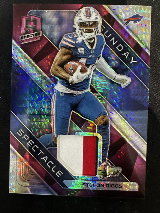 #SS-SDI Stefon Diggs 2023 Panini Spectra /15 Bills Sunday Spectacle Neon Pink