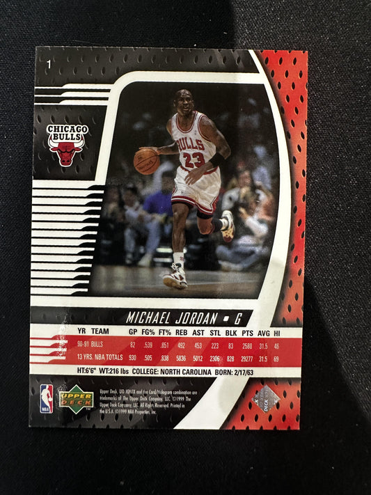 #1 Michael Jordan 1998-99 Upper Deck Ionix Chicago Bulls sports
