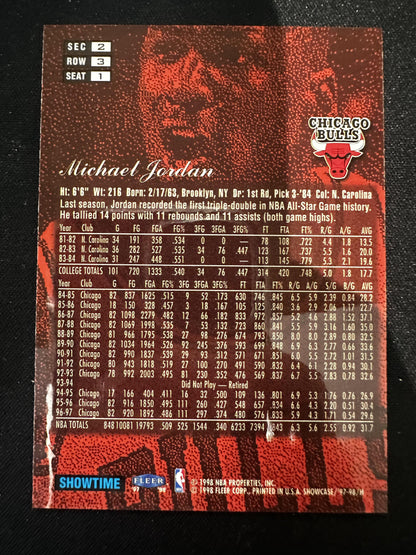 #1 Michael Jordan 1997-98 Flair Showcase Chicago Bulls sports
