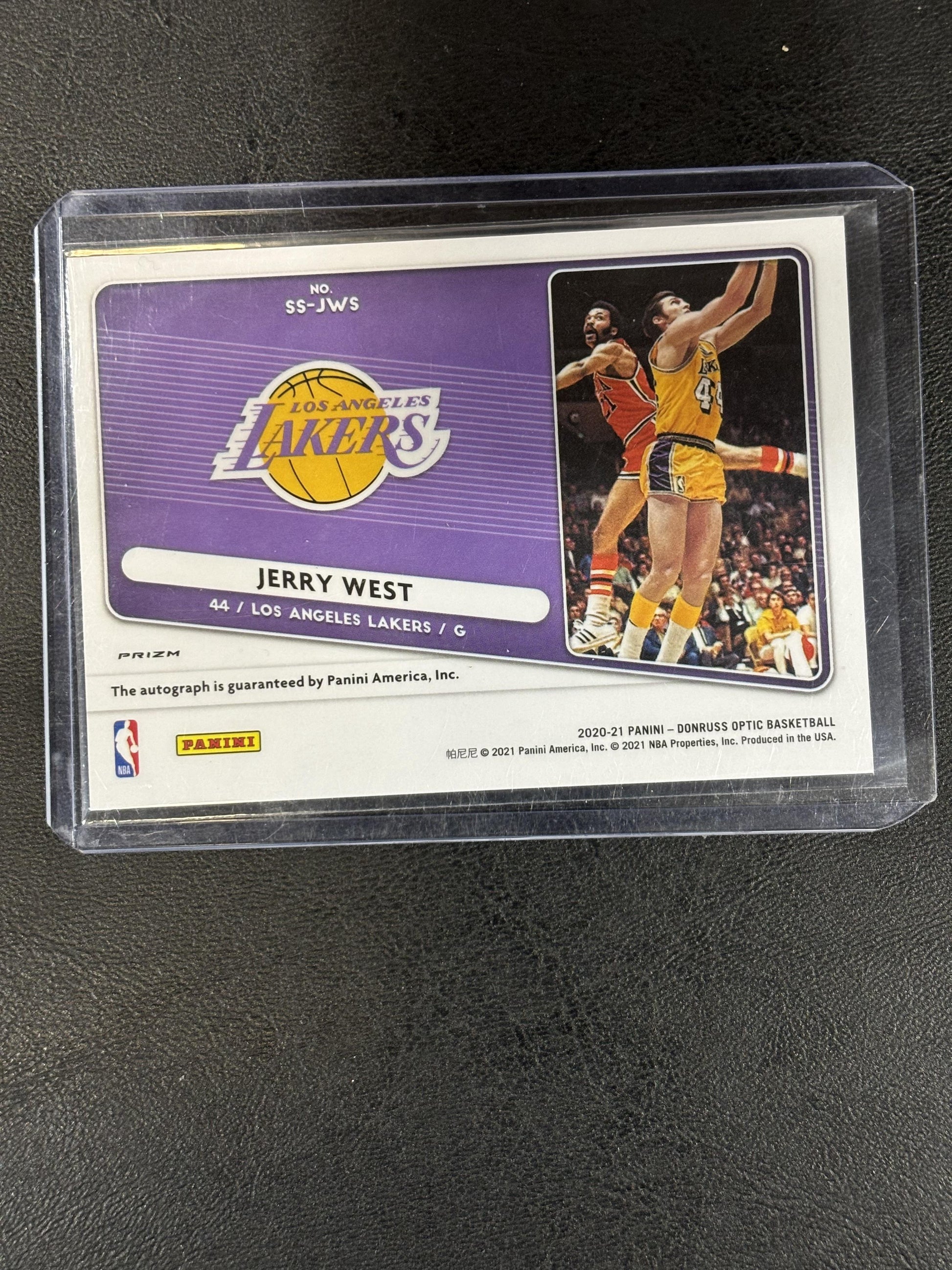 #SS-JWS Jerry West 2020-21 Donruss Optic Lakers Signature Series Purple