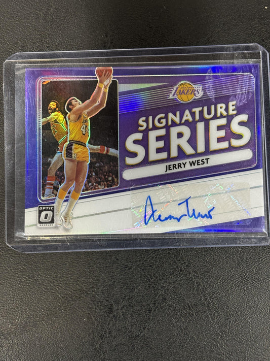 #SS-JWS Jerry West 2020-21 Donruss Optic Lakers Signature Series Purple