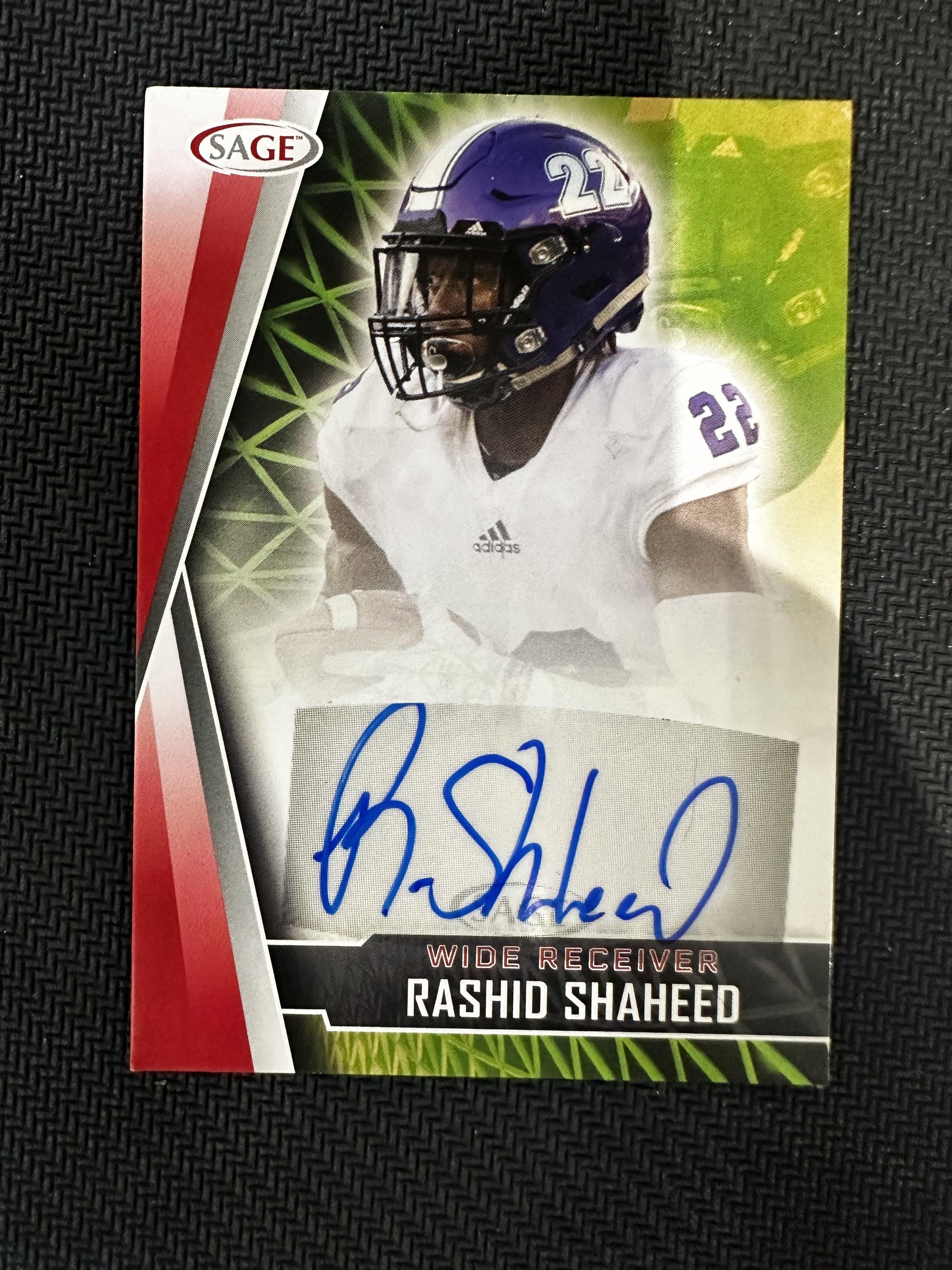 #A-RS Rashid Shaheed 2022 SAGE AU Auto Weber State Wildcats sports Auto Black