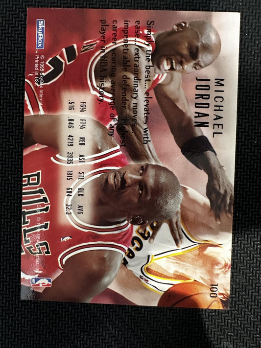 #100 Michael Jordan 1994-95 SkyBox E-Motion Chicago Bulls sports