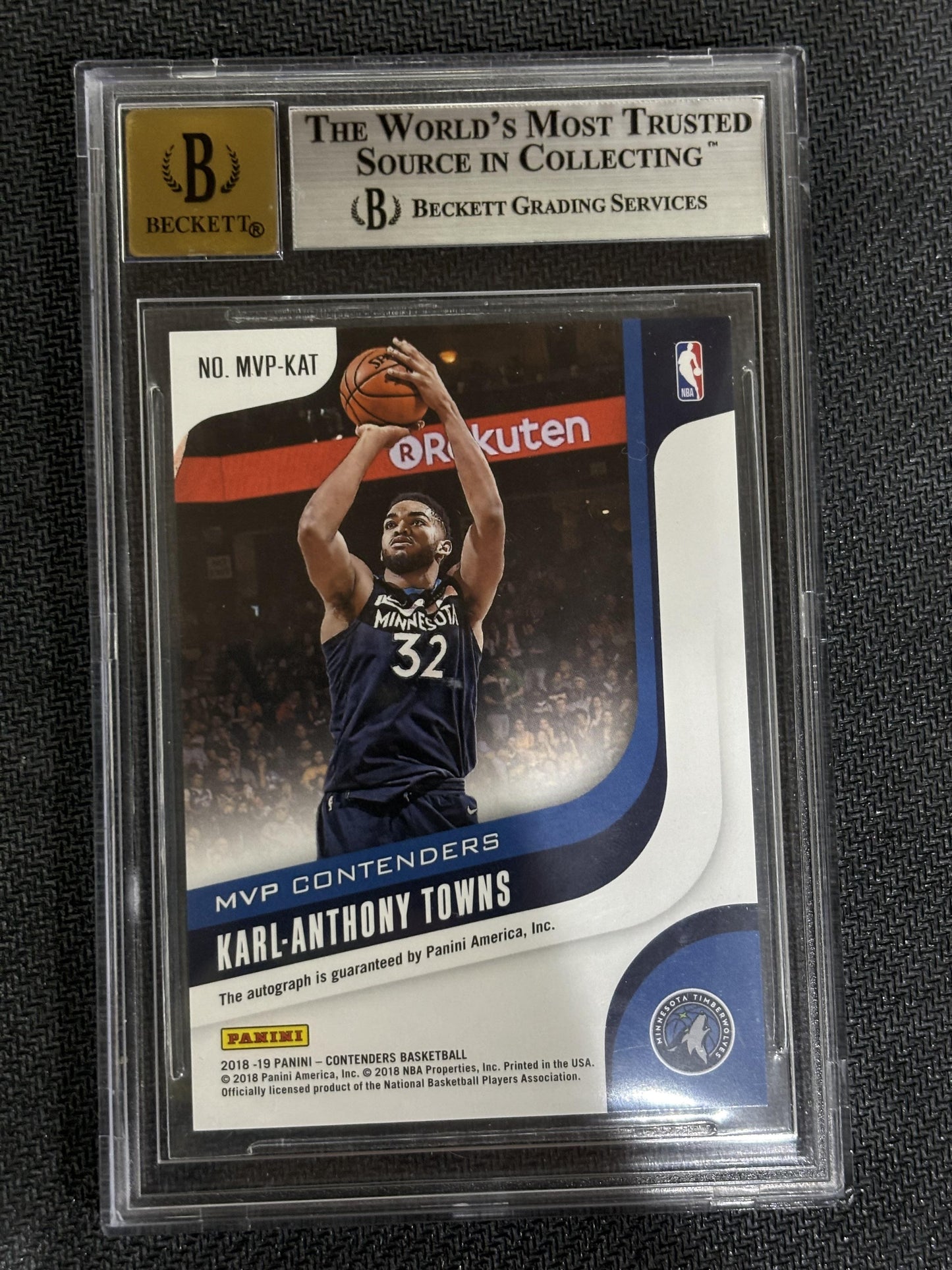 #MVP-KAT Karl-Anthony Towns 2018-19 Panini Contenders /199 Timberwolves MVP