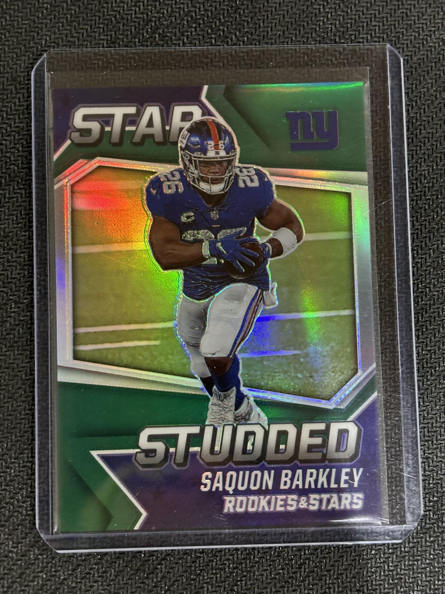 #SS-4 Saquon Barkley 2021 Panini Rookies & Stars /5 Giants Star Studded Green