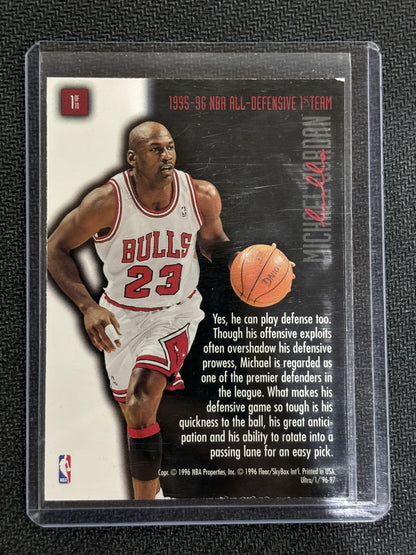 #1 Michael Jordan 1996-97 Ultra Chicago Bulls sports Full Court Trap