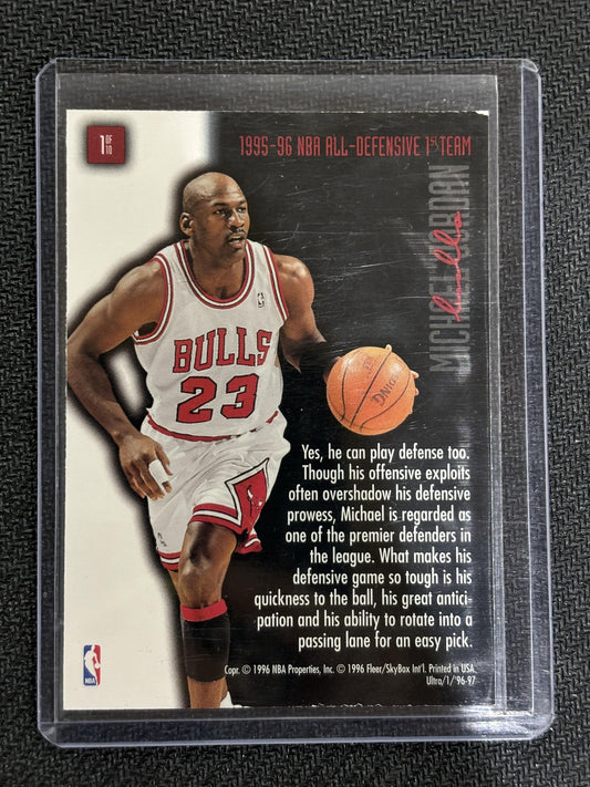 #1 Michael Jordan 1996-97 Ultra Chicago Bulls sports Full Court Trap
