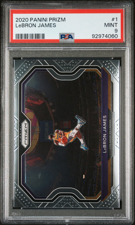 #1 Lebron James 2020 Panini Prizm 9 MT sports