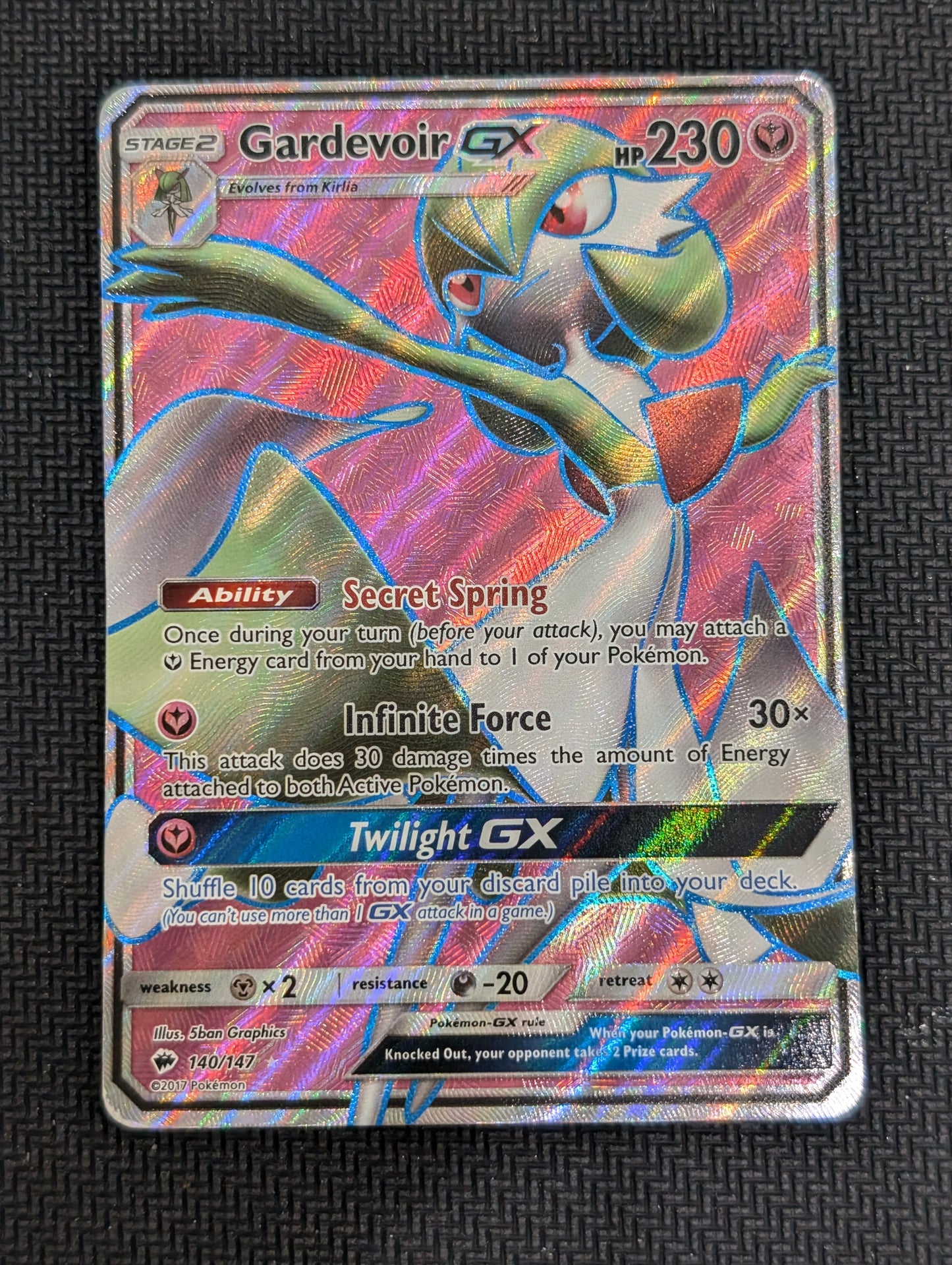 #140/147 Gardevoir GX (Full Art) SM - Burning Shadows