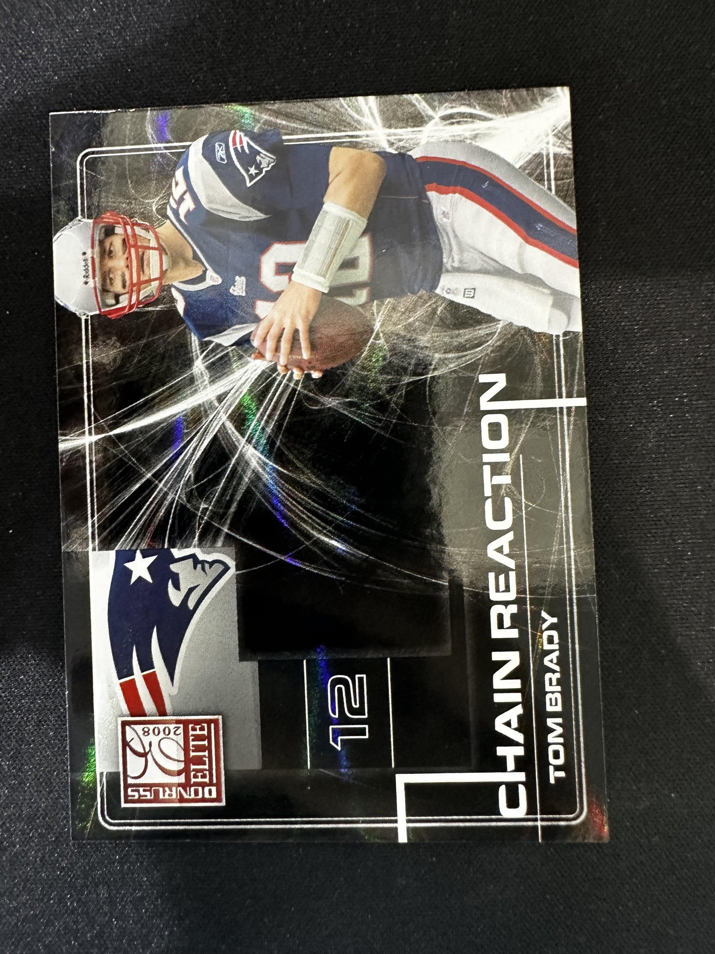 #CR-9 Tom Brady 2008 Donruss Elite /400 Patriots Chain Reaction Black