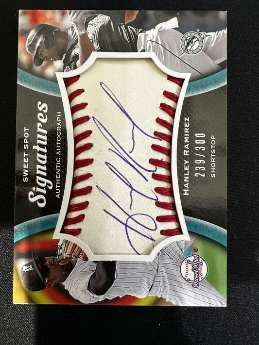 #S2-HR Hanley Ramirez 2008 Upper Deck Sweet Spot /300 Marlins Signatures