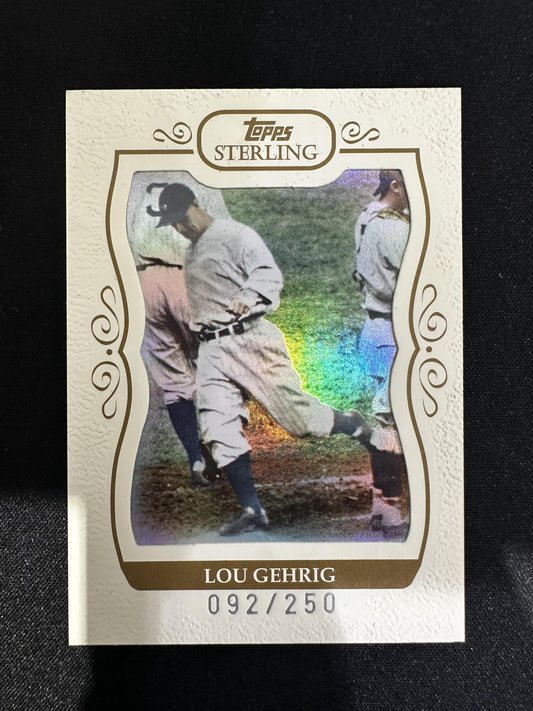 #232 Lou Gehrig 2008 Topps Sterling N SN #/250 New York Yankees sports