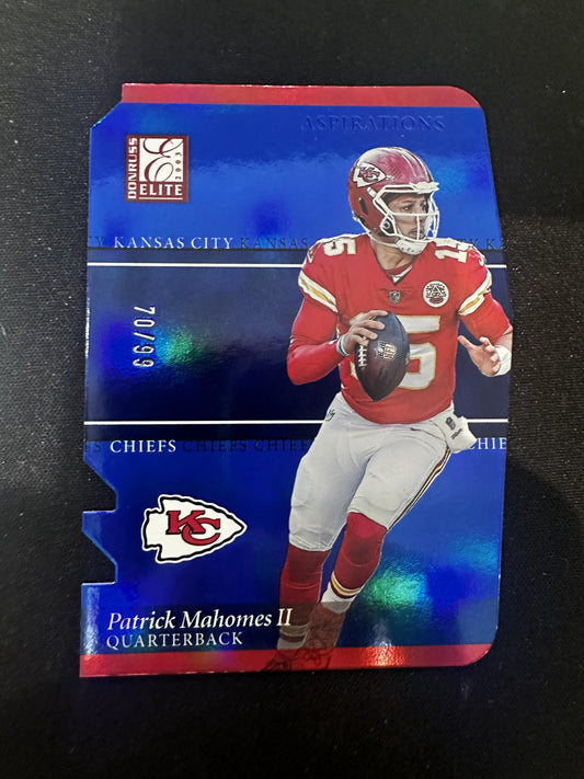 #21 Patrick Mahomes II 2023 Donruss Elite /99 Chiefs Elite Aspirations Die Cut