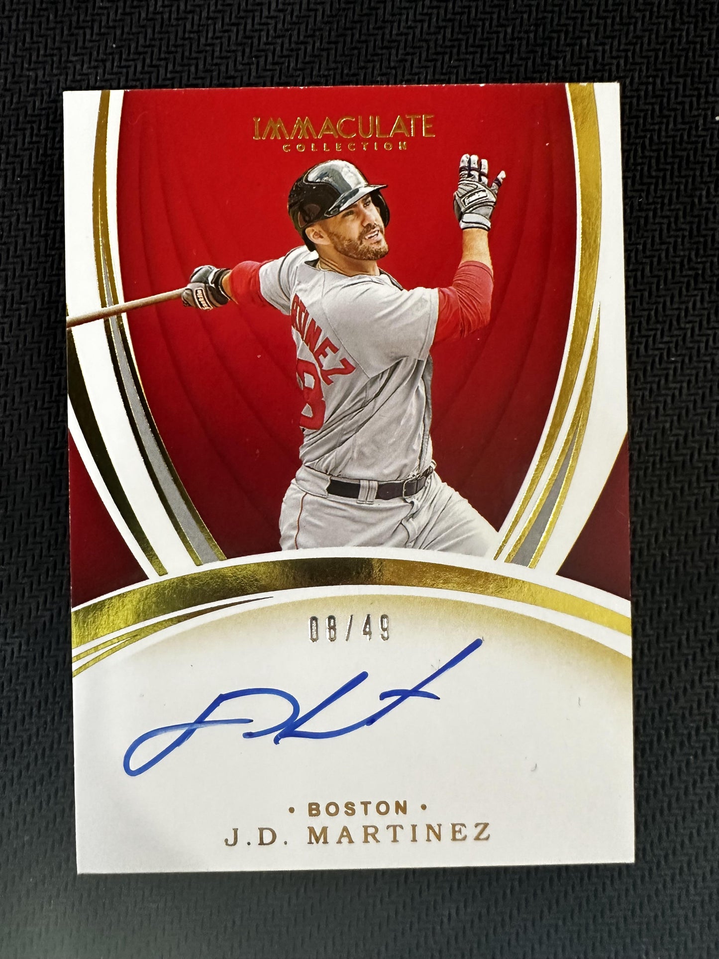 #IS-JM J.D. Martinez 2020 Panini Immaculate Collection /49 Red Sox Signatures