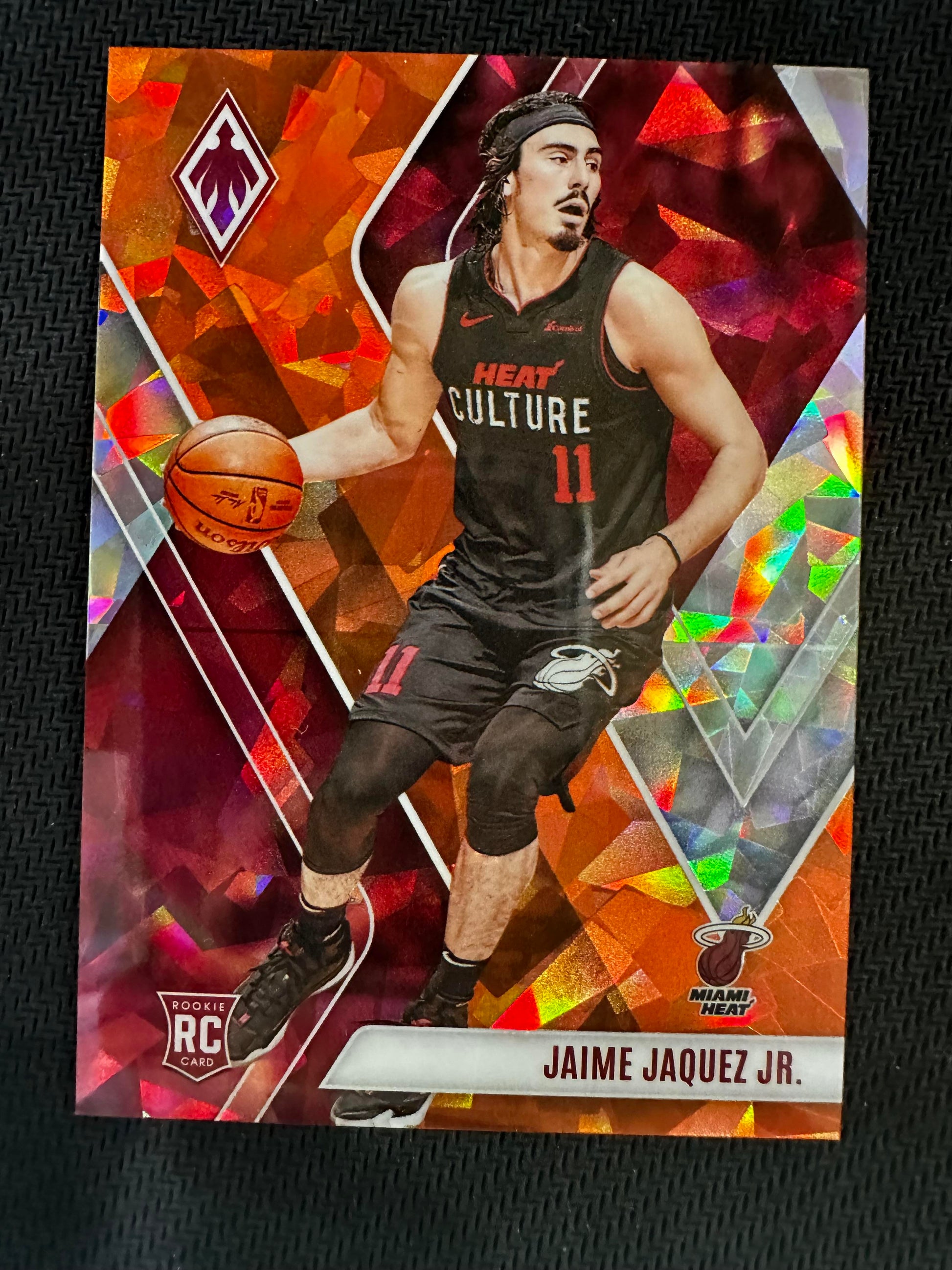 #280 Jaime Jaquez Jr. 2023-24 Panini Phoenix /249 Miami Heat Phoenix Orange Ice