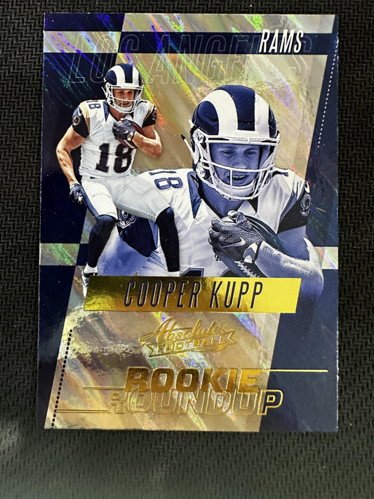 #22 Cooper Kupp 2017 Panini Absolute Los Angeles Rams sports Rookie Roundup