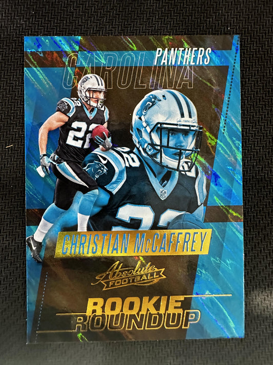 #34 Christian McCaffrey 2017 Panini Absolute Carolina Panthers Rookie Roundup