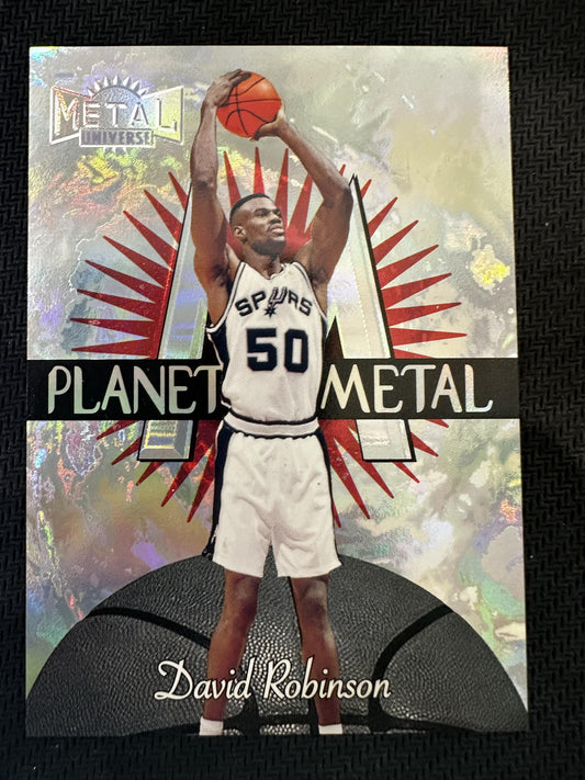 #13 PM David Robinson 1997-98 Metal Universe San Antonio Spurs Planet Metal