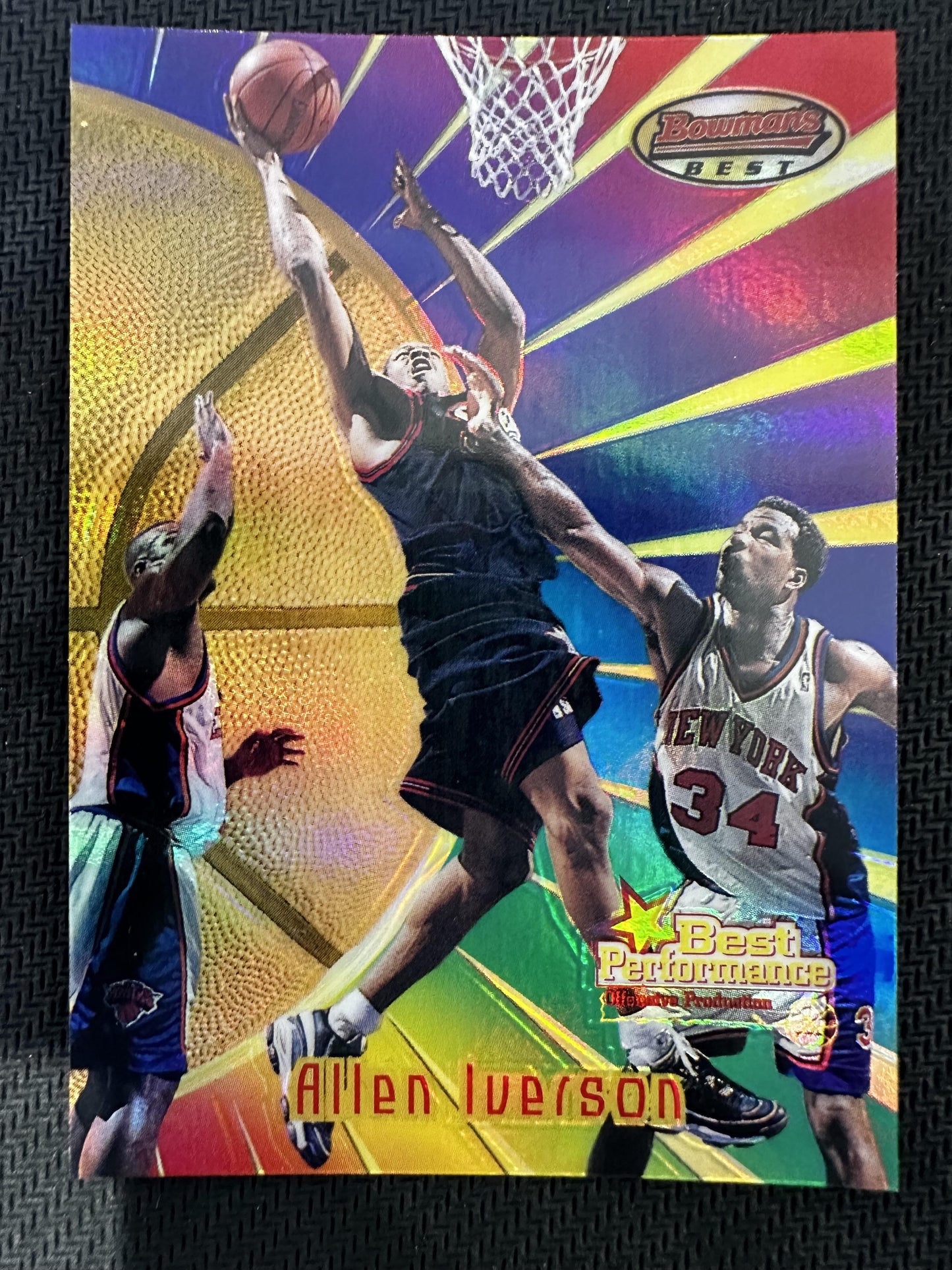 #98 Allen Iverson 1997-98 Bowman's Best Philadelphia 76ers sports Refractors