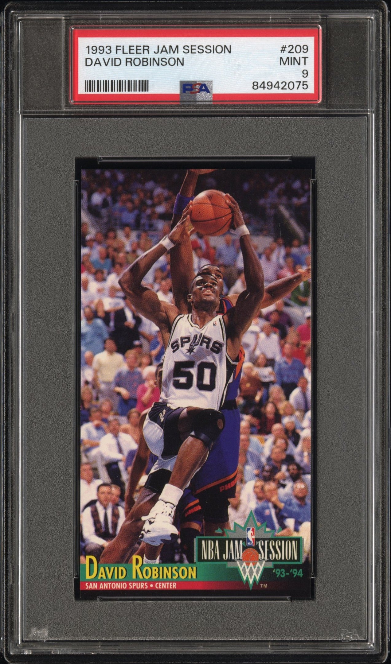 #209 David Robinson 1993 Fleer Jam Session 9 MT sports