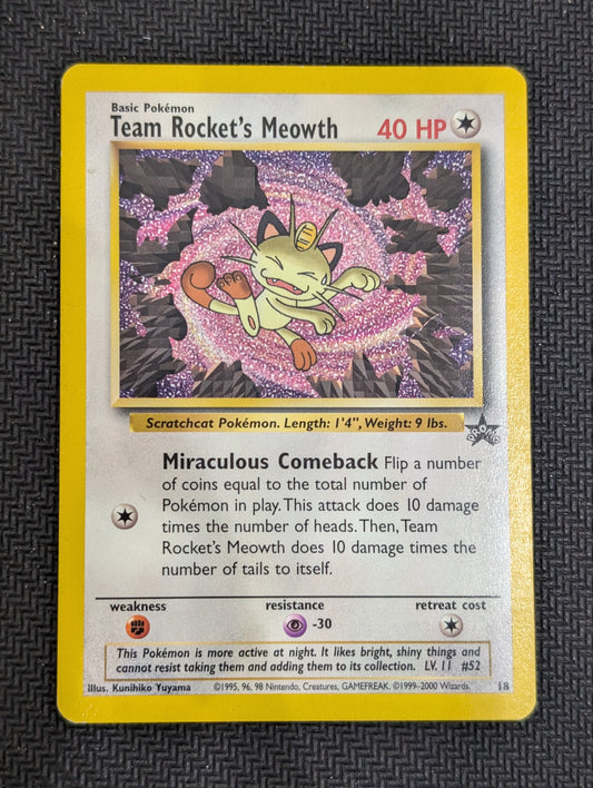 #18/53 Team Rocket's Meowth WoTC Promo