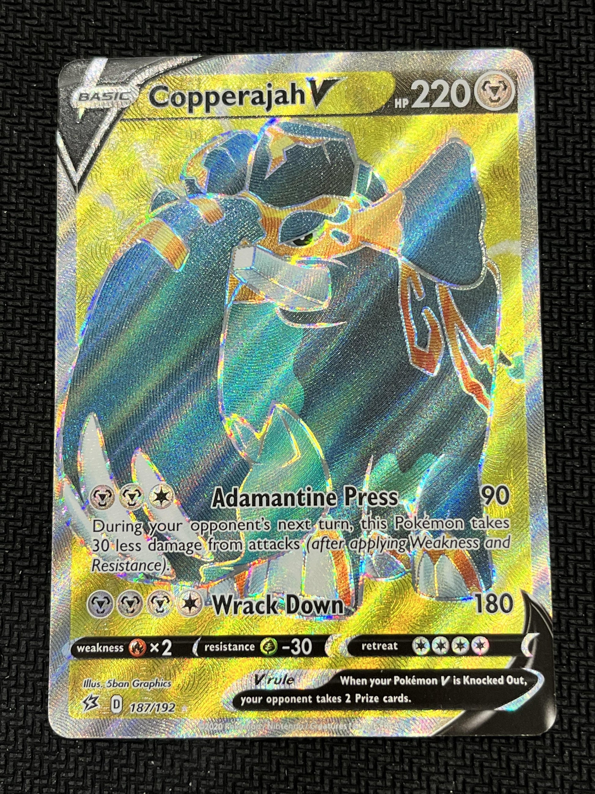 #187/192 Copperajah V (Full Art) SWSH02: Rebel Clash