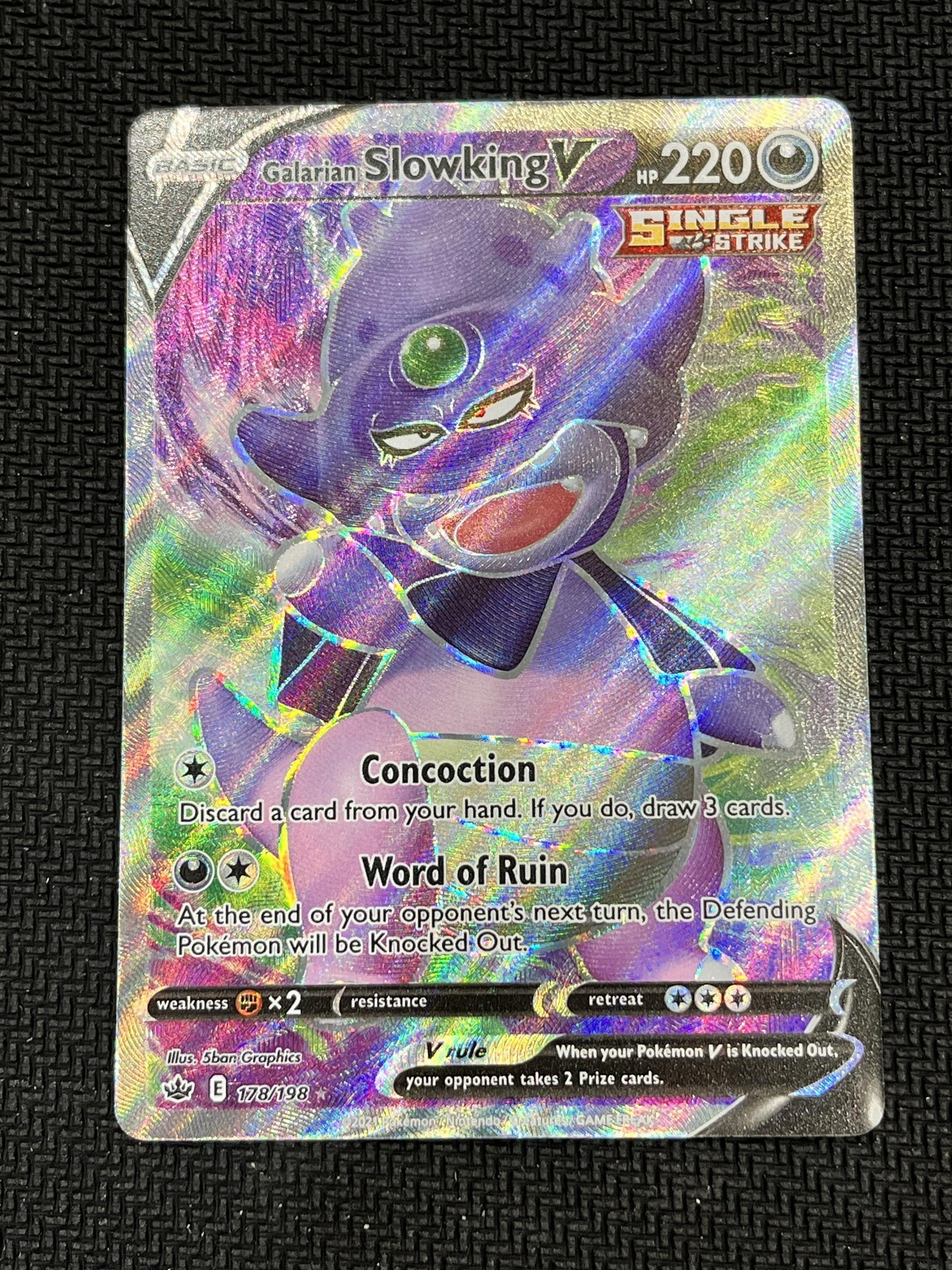 #178/198 Galarian Slowking V (Full Art) SWSH06: Chilling Reign