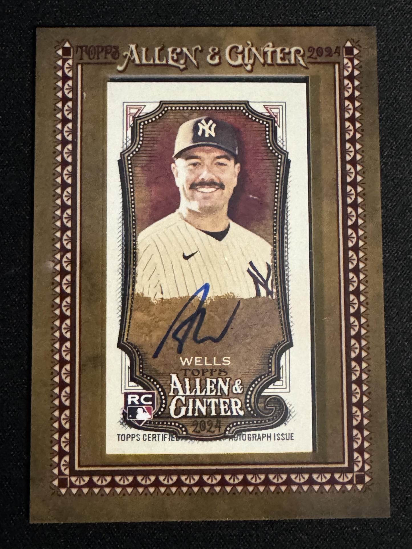 #MA-AW Austin Wells 2024 Allen & Ginter New York Yankees Mini Baseball Auto