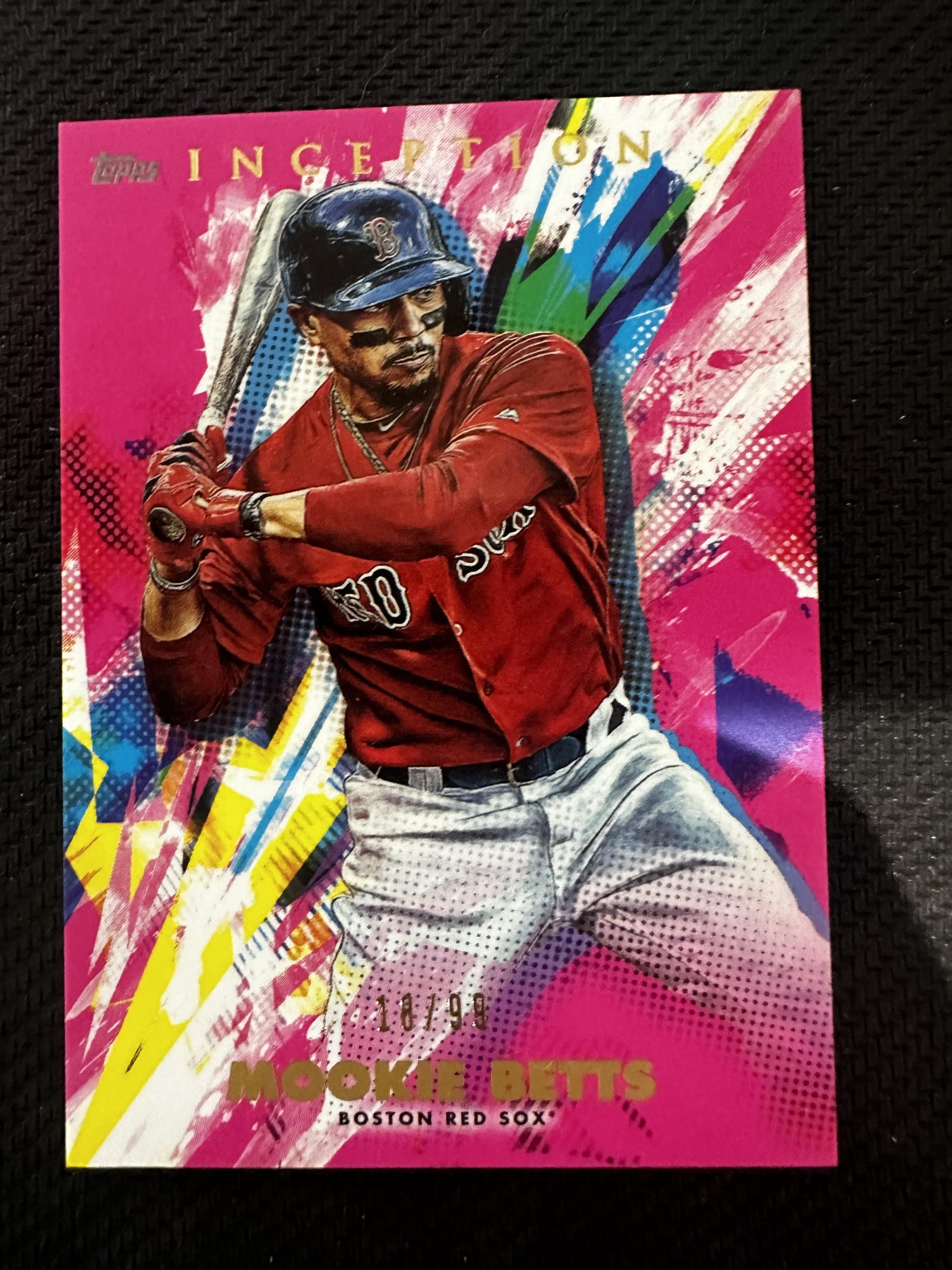 #97 Mookie Betts 2020 Topps Inception SN #/99 Boston Red Sox sports Magenta