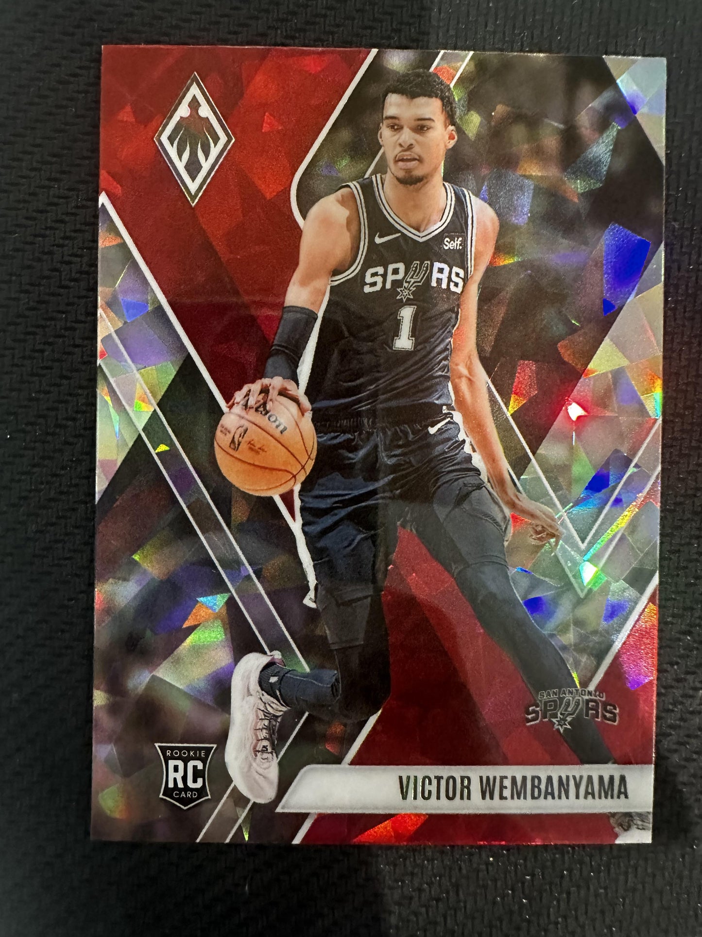 #256 Victor Wembanyama 2023-24 Panini Phoenix RC Rookie Spurs Phoenix Red Ice