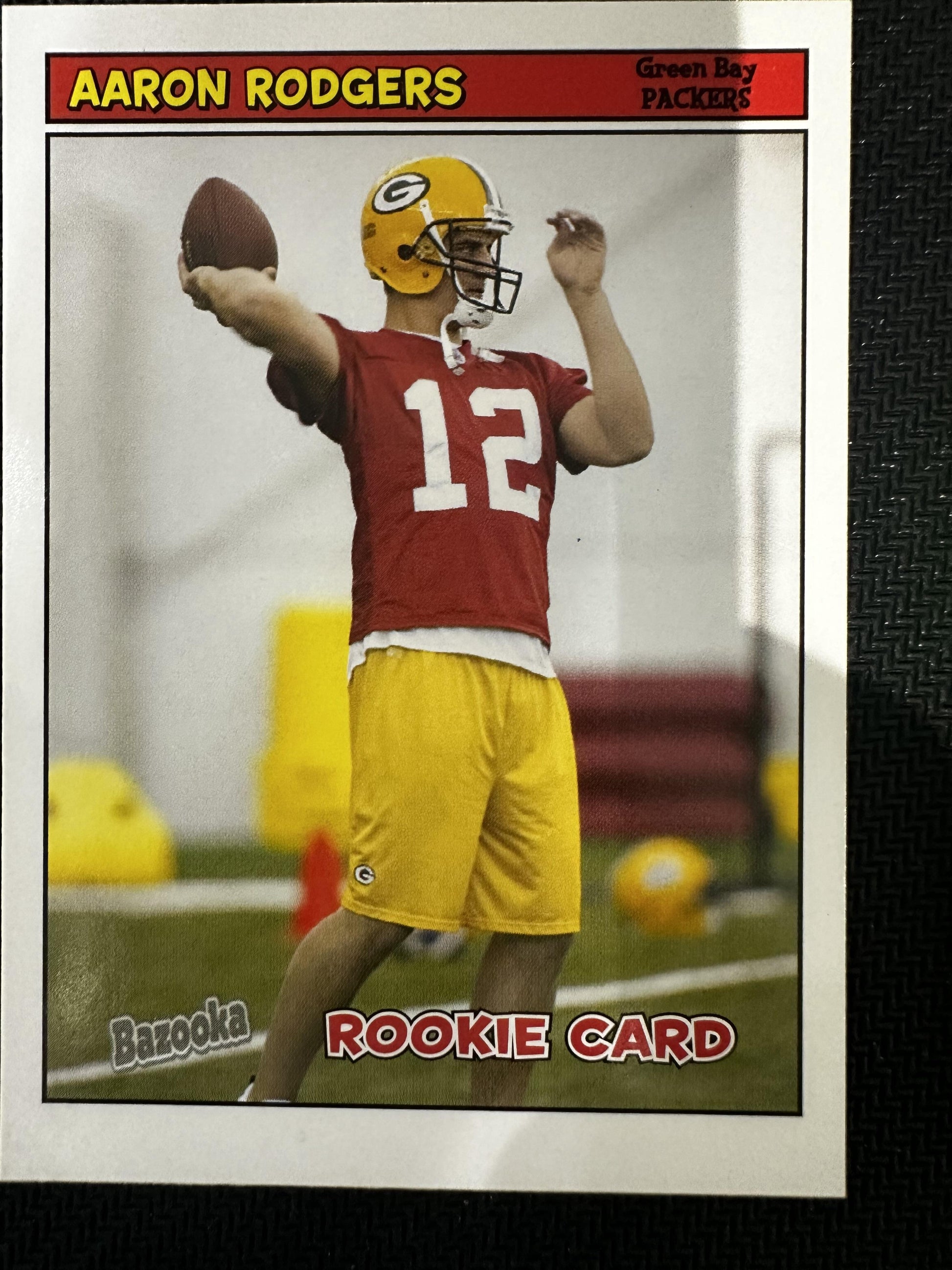 #190 Aaron Rodgers 2005 Bazooka RC Rookie Green Bay Packers sports